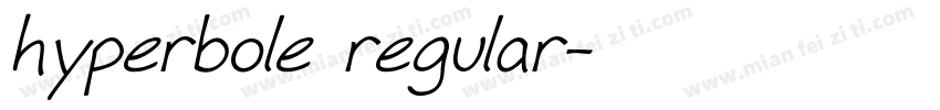 hyperbole regular字体转换